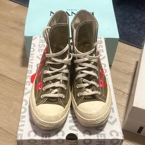 Khaki CDG Converse